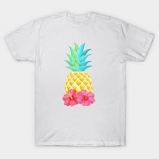 Pineapple and hibiscus flowers T-Shirt